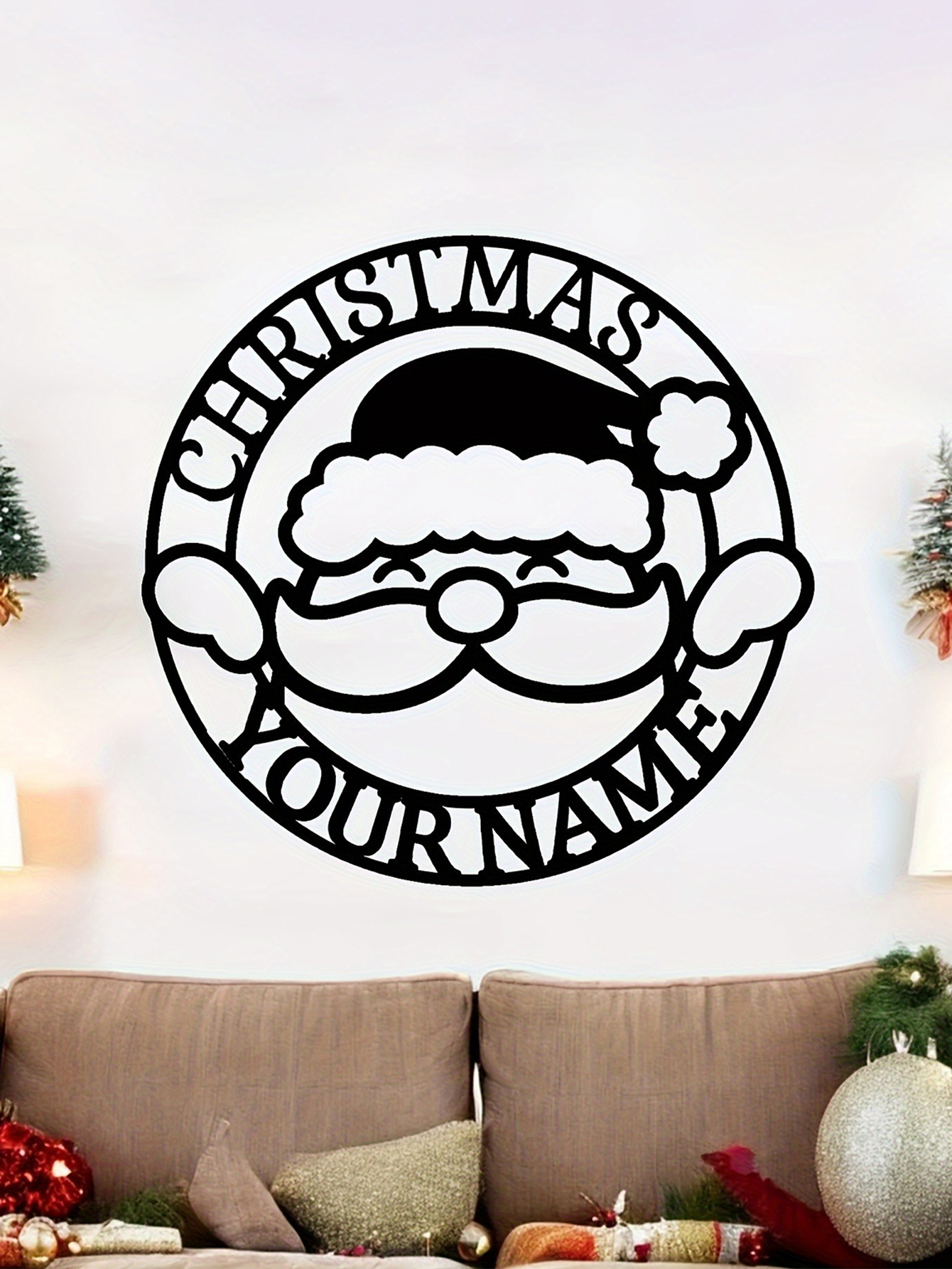 Santa Claus Christmas Wall Decoration Sign